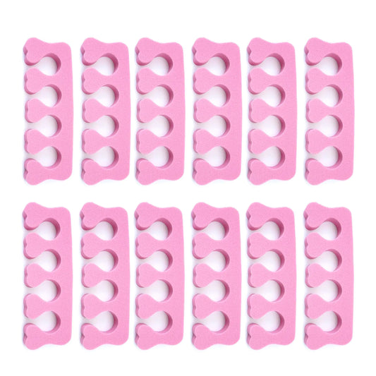 Quacc 12pcs Sponge Toe Separators Soft Finger Separators Toe Divider Spacer for Polishing Pedicure Manicure Coating Gel Painting Nail Art Beauty Accessories