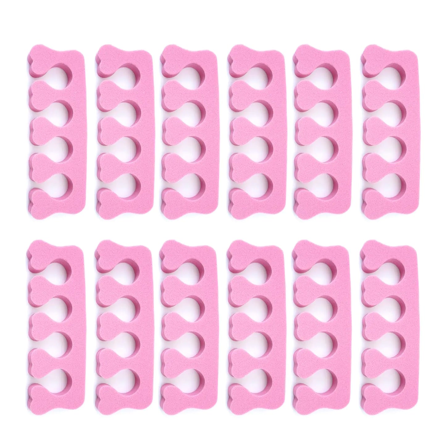 Quacc 12pcs Sponge Toe Separators Soft Finger Separators Toe Divider Spacer for Polishing Pedicure Manicure Coating Gel Painting Nail Art Beauty Accessories